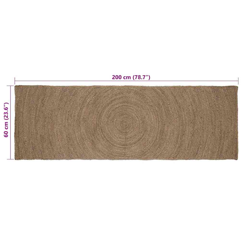 Area Rugs Grey 60 x 200 cm Jute