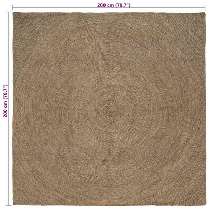 Area Rugs Grey 200 x 200 cm Jute