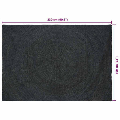 Area Rugs Dark Grey 160 x 230 cm Jute
