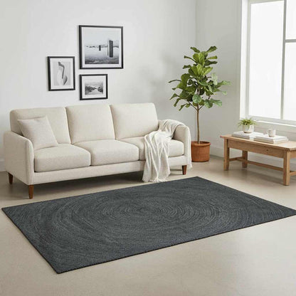 Area Rugs Dark Grey 200 x 200 cm Jute