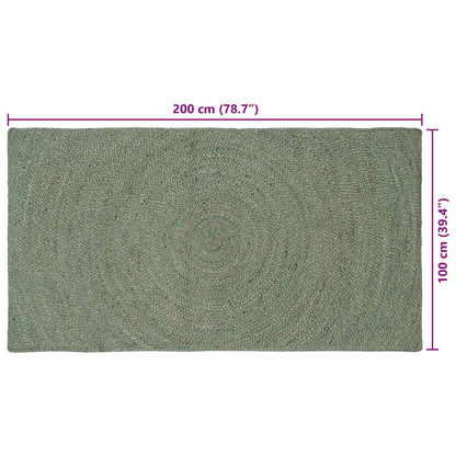 Area Rugs Olive Green 100 x 200 cm Jute