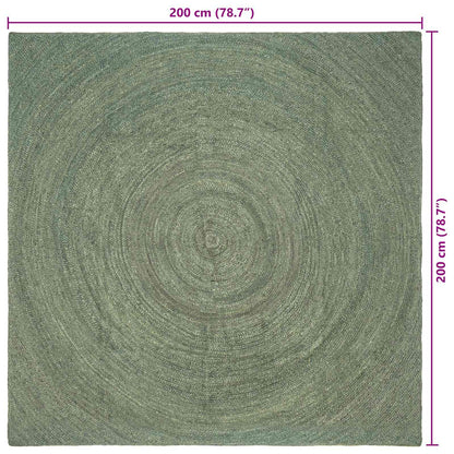 Area Rugs Olive Green 200 x 200 cm Jute