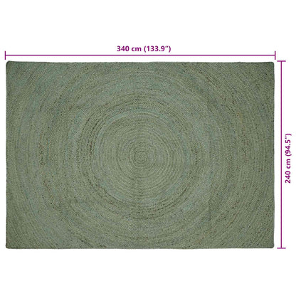 Area Rugs Olive Green 240 x 340 cm Jute