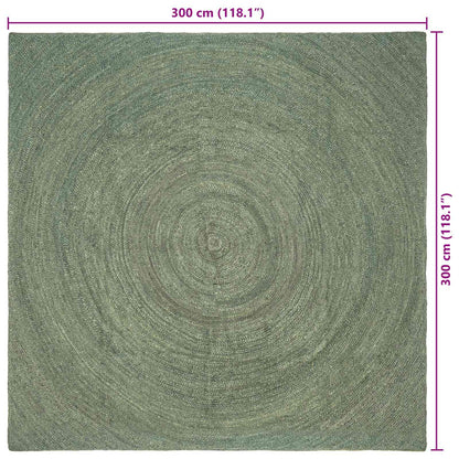 Area Rugs Olive Green 300 x 300 cm Jute