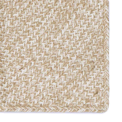 Area Rugs Natural and White 160 x 230 cm Jute
