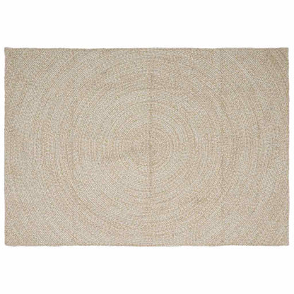 Area Rugs Natural and White 160 x 230 cm Jute