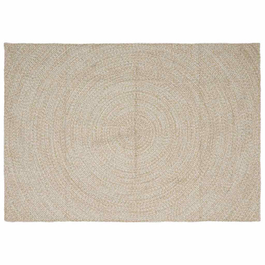 Rug Natural and White 200 x 290 cm Jute