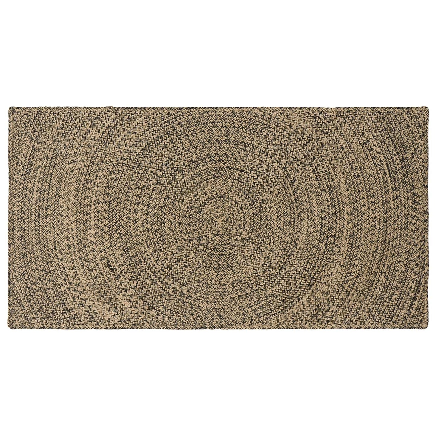 Area Rugs Natural and Black 60 x 110 cm Jute