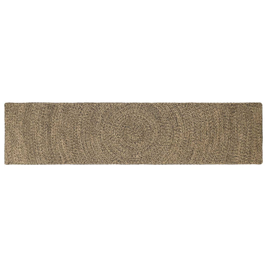 Area Rug Natural and Black 60 x 300 cm Jute