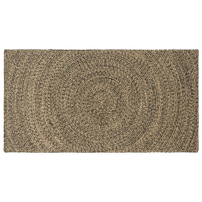 Area Rugs Natural and Black 80 x 150 cm Jute
