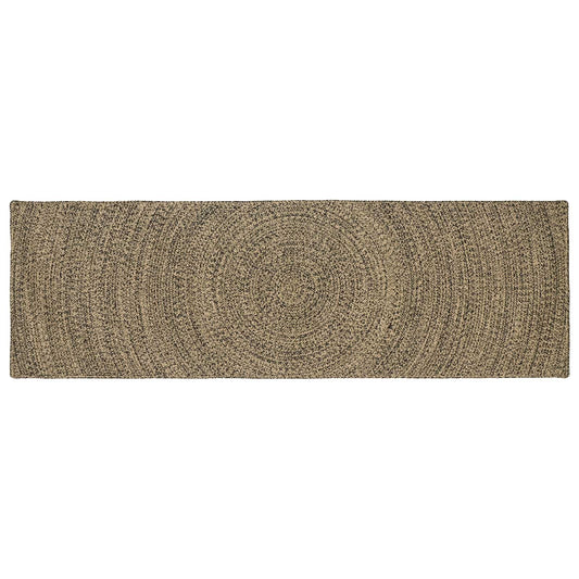 Area Rug Natural and Black 80 x 250 cm Jute