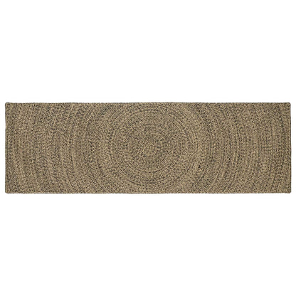 Area Rugs Natural and Black 80 x 300 cm Jute