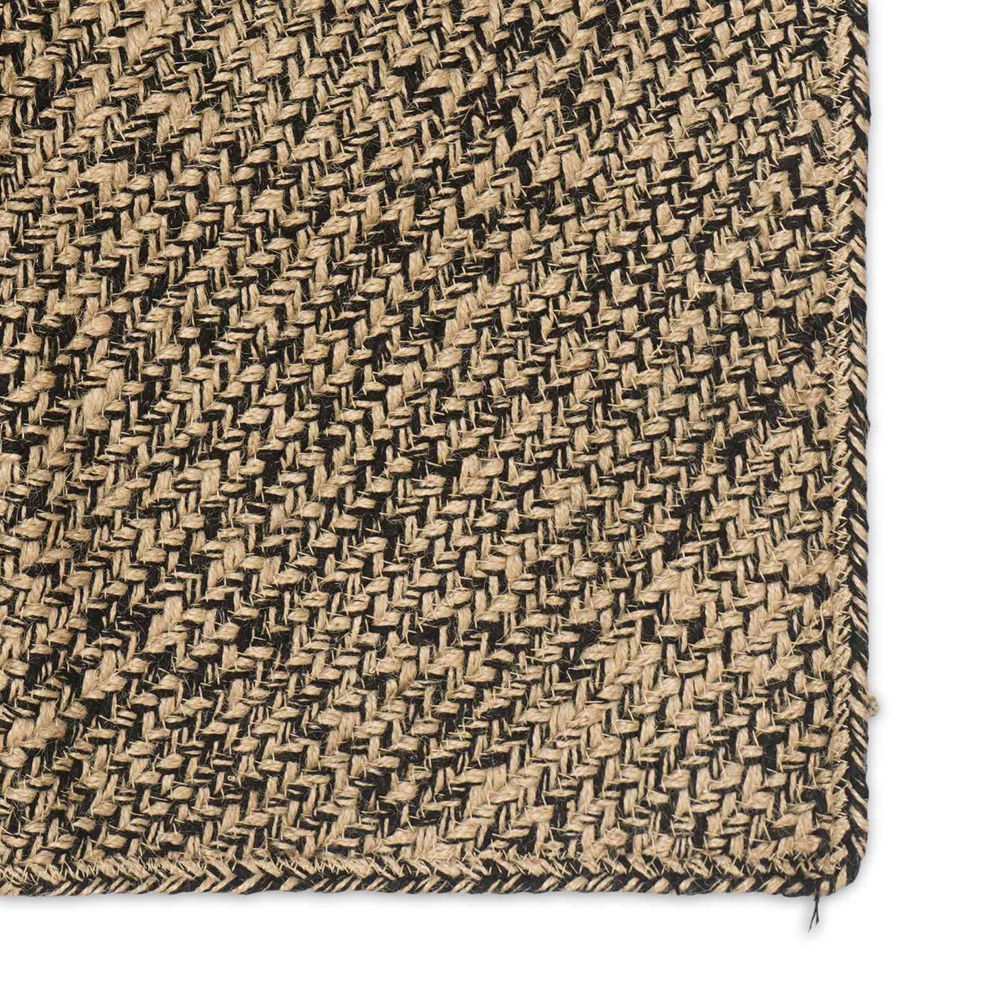 Area Rugs Natural and Black 140 x 200 cm Jute