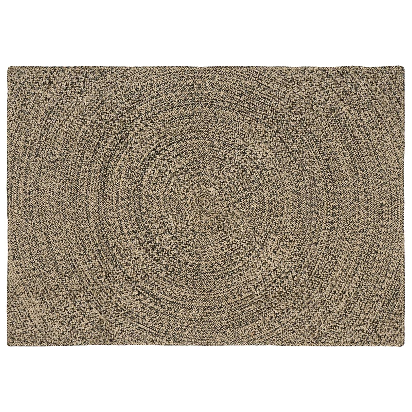 Area Rugs Natural and Black 140 x 200 cm Jute