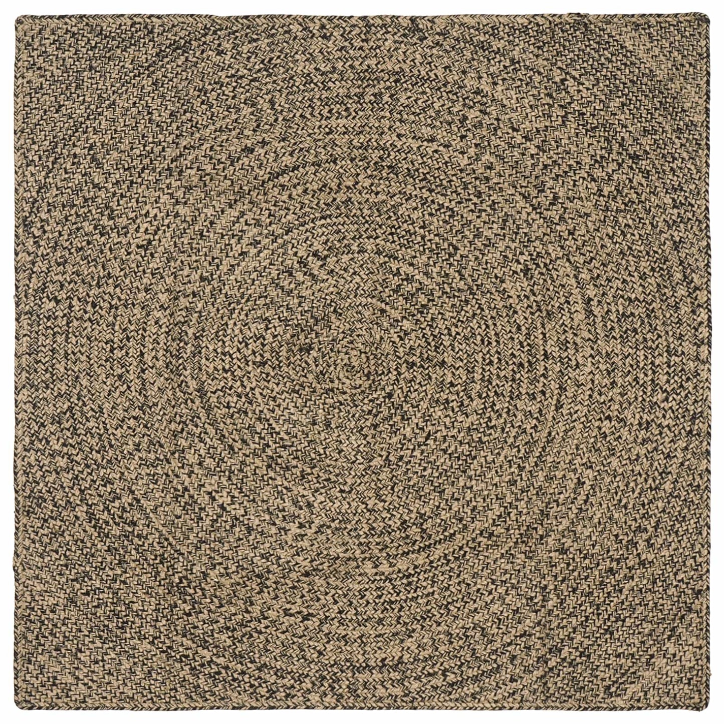 Area Rugs Natural and Black 160 x 160 cm Jute
