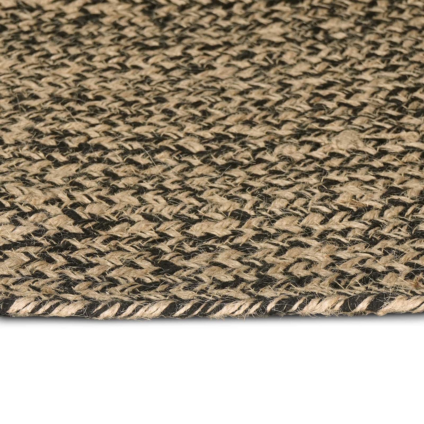 Area Rugs Natural and Black 200 x 200 cm Jute