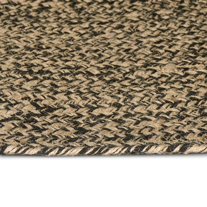 Area Rugs Natural and Black 200 x 200 cm Jute