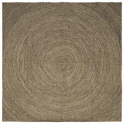 Area Rugs Natural and Black 200 x 200 cm Jute