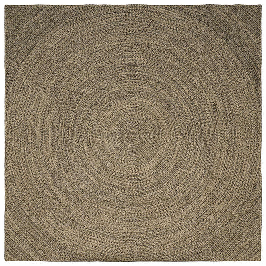 Area Rug Natural and Black 200 x 200 cm Jute