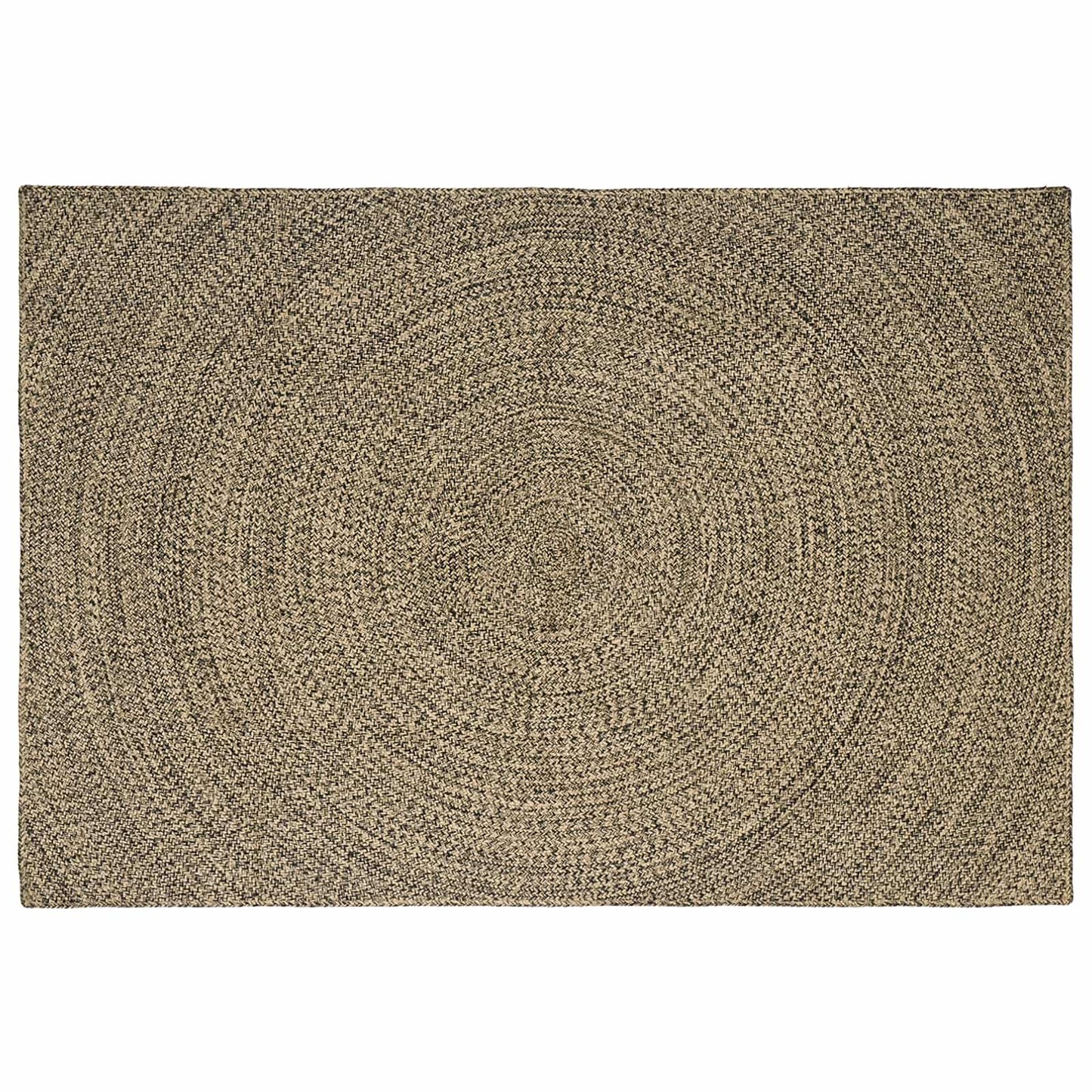 Area Rugs Natural and Black 200 x 290 cm Jute