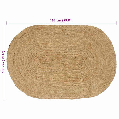 Area Rugs Natural 100 x 152 cm Jute