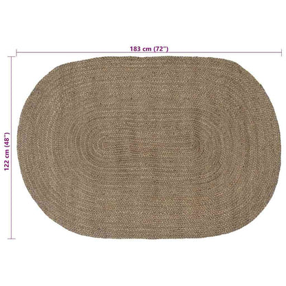 Area Rugs Grey 122 x 183 cm Jute