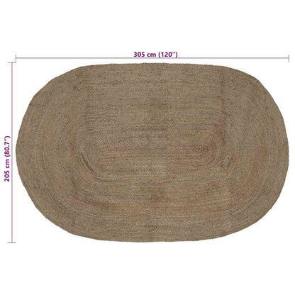 Area Rugs Grey 205 x 305 cm Jute