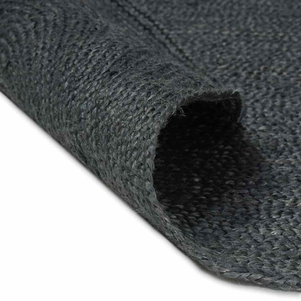 Area Rugs Dark Grey 122 x 183 cm Jute