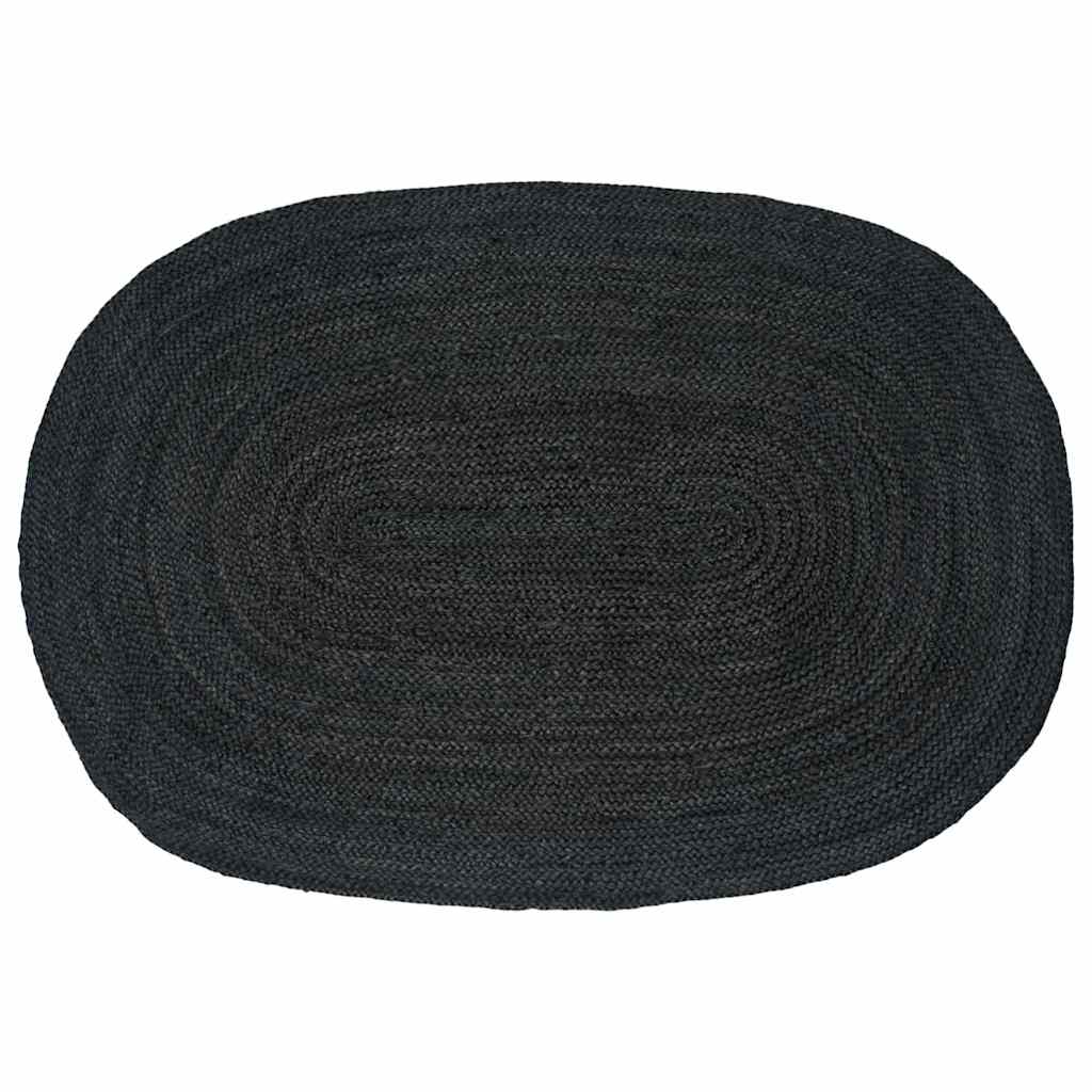 Area Rugs Dark Grey 122 x 183 cm Jute