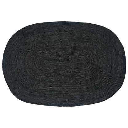 Area Rugs Dark Grey 122 x 183 cm Jute