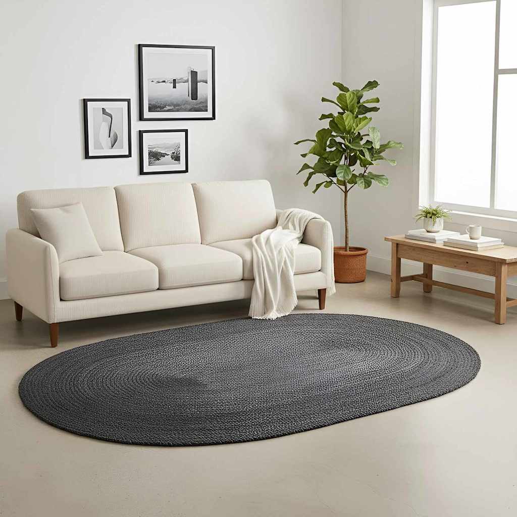 Area Rugs Dark Grey 205 x 305 cm Jute