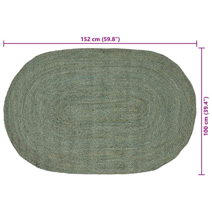 Area Rugs Olive Green 100 x 152 cm Jute