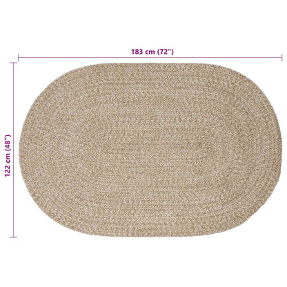 Area Rugs White 122 x 183 cm Jute