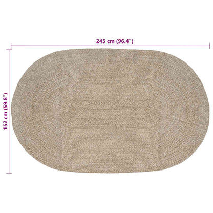 Area Rugs White 152 x 245 cm Jute