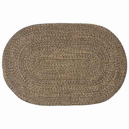 Area Rugs Black 100 x 152 cm Jute