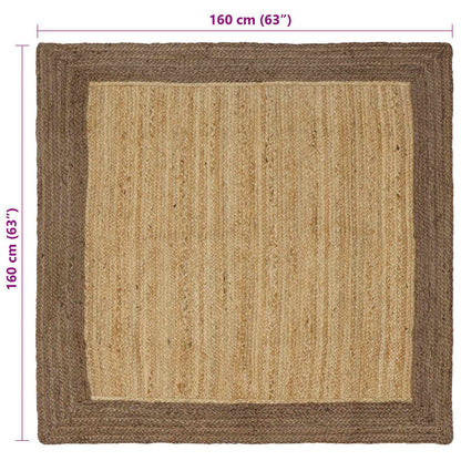 Area Rugs Grey 160 x 160 cm Jute