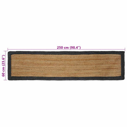 Area Rugs Dark Grey 60 x 250 cm Jute
