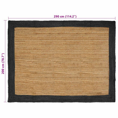 Area Rugs Dark Grey 200 x 290 cm Jute