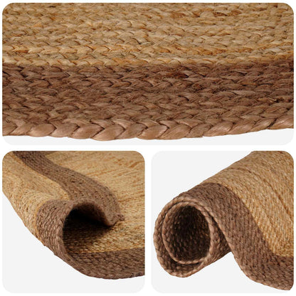 Area Rug Grey 122 x 183 cm Jute
