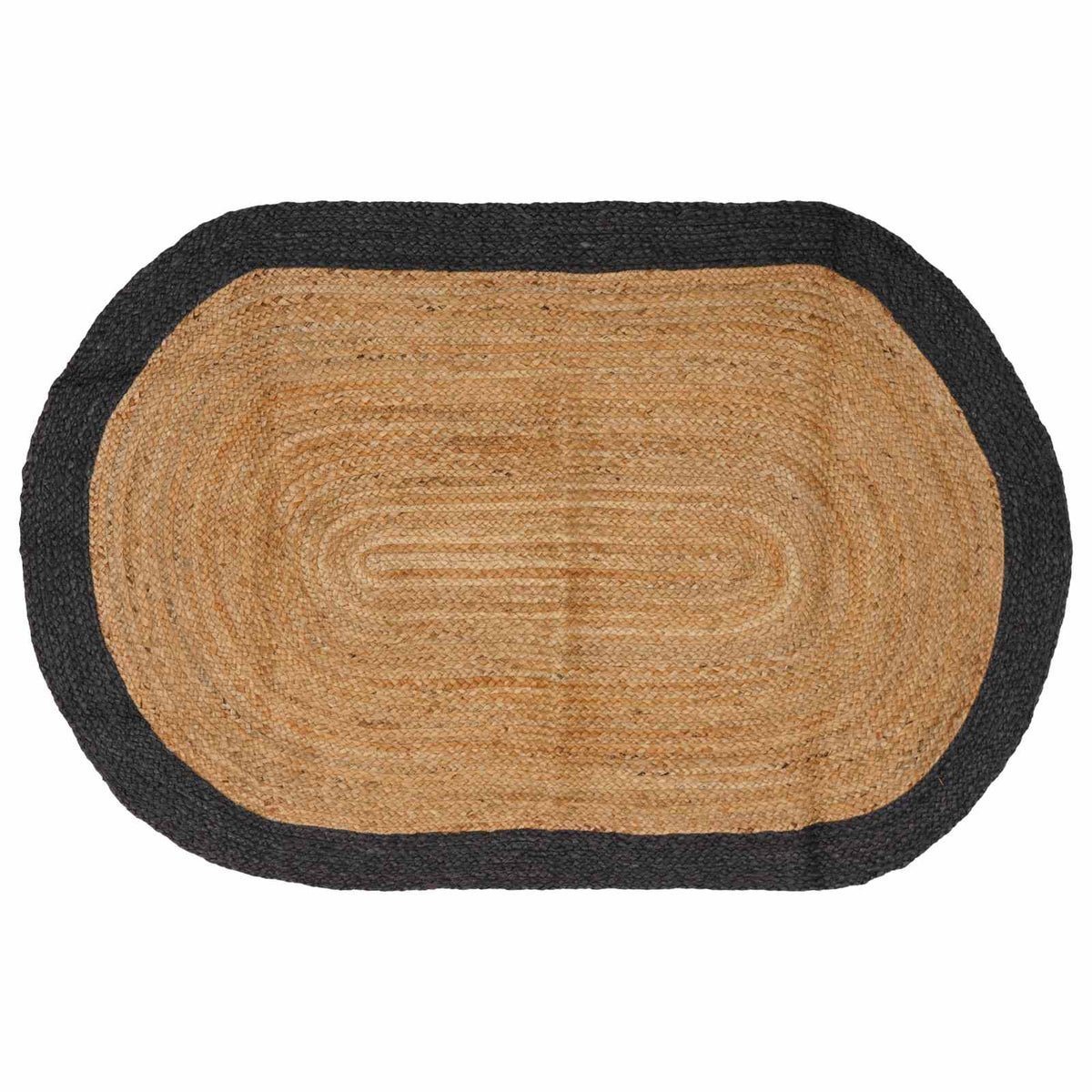 Area Rug Dark Grey 205 x 305 cm Jute