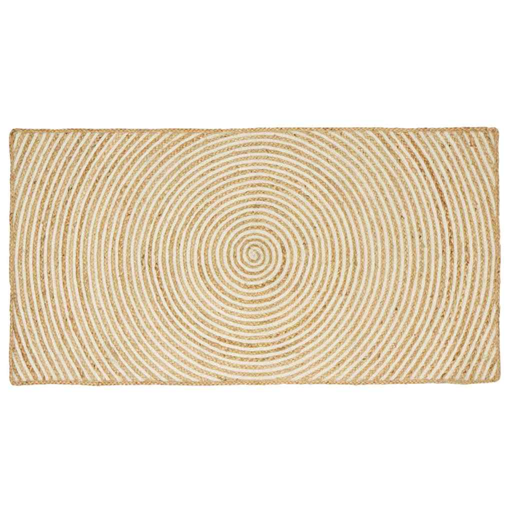 Area Rugs White 60 x 110 cm Jute