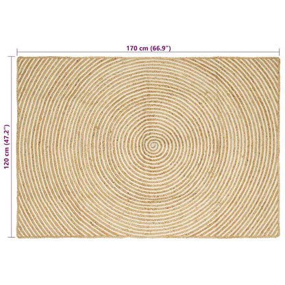 Area Rugs White 120 x 170 cm Jute
