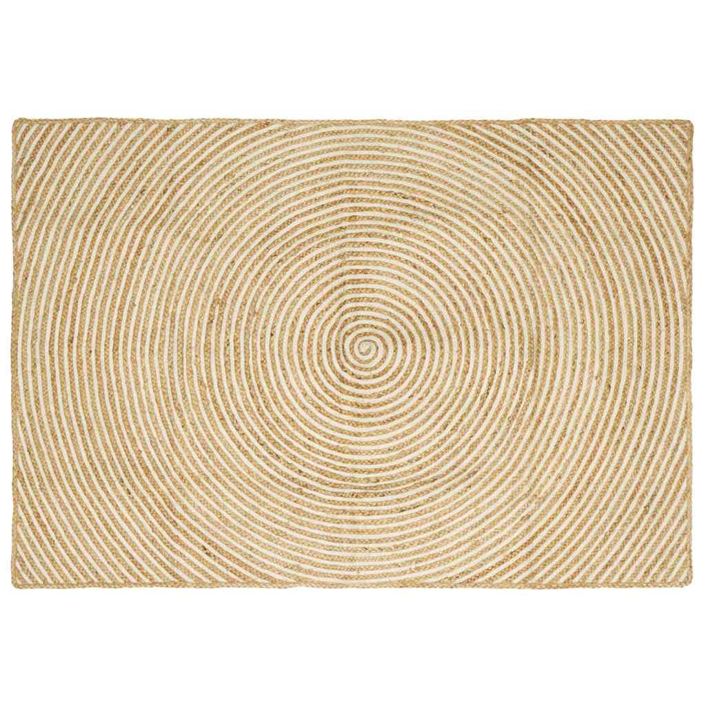 Area Rugs White 140 x 200 cm Jute