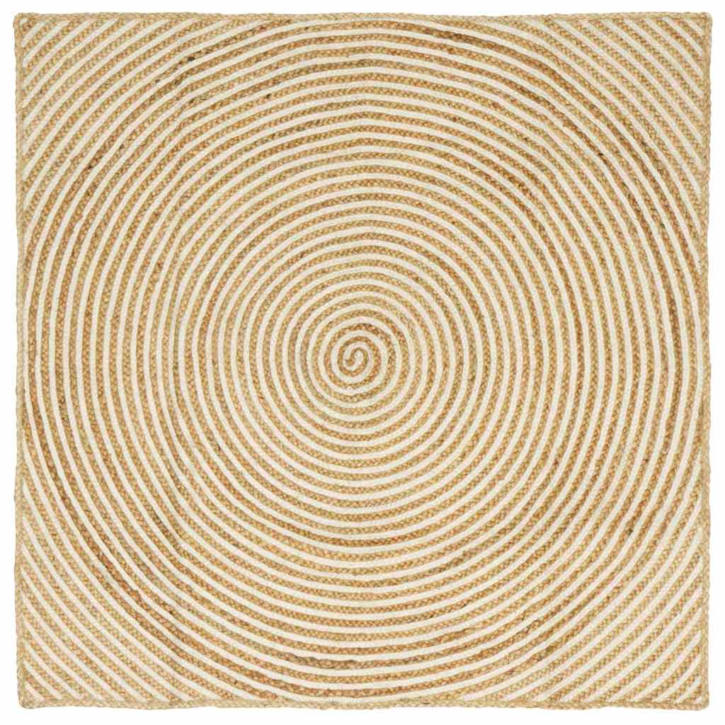 Area Rugs White 160 x 160 cm Jute