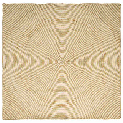 Area Rugs White 300 x 300 cm Jute