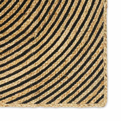 Area Rugs Black 60 x 110 cm Jute