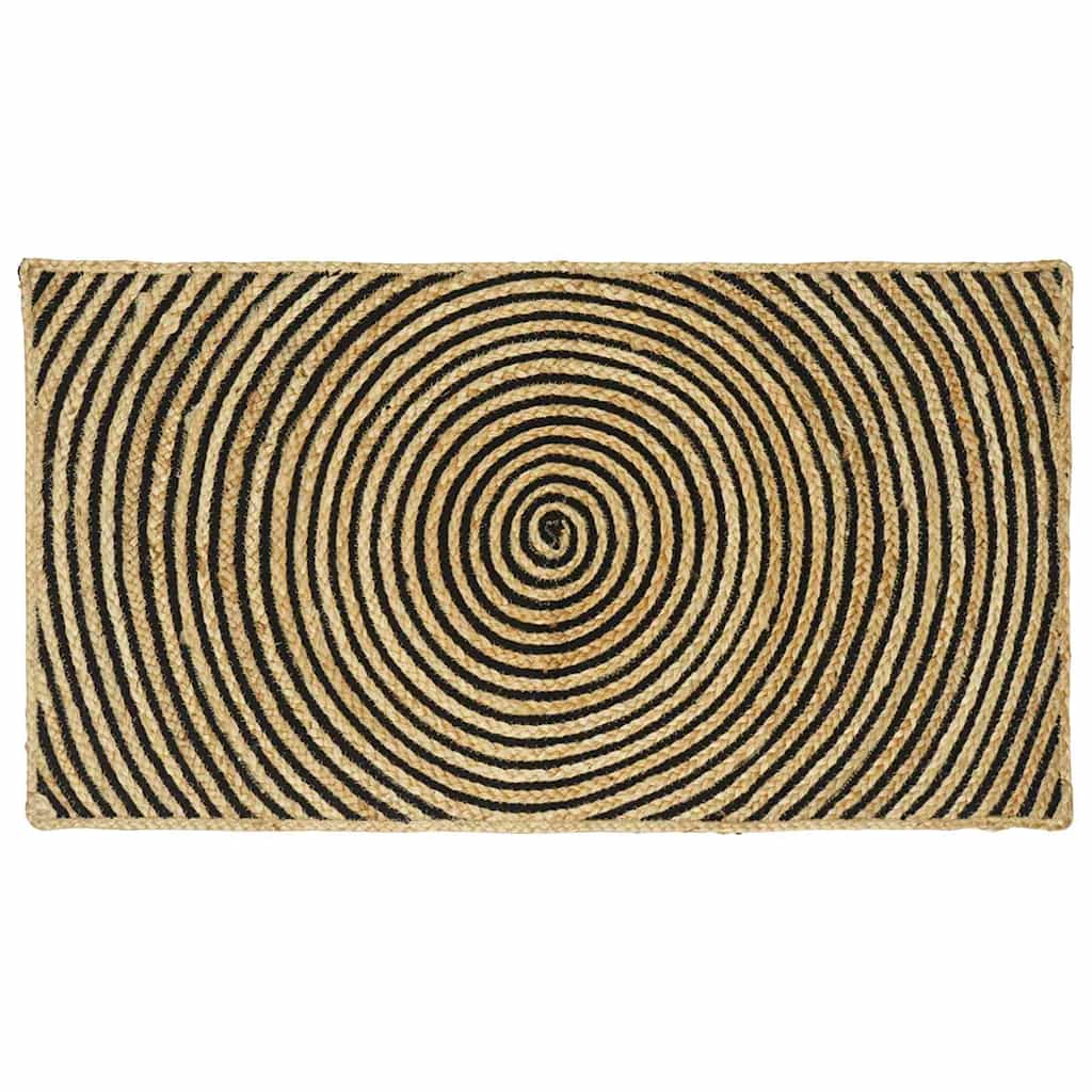 Area Rugs Black 60 x 110 cm Jute