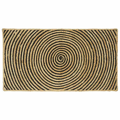 Area Rugs Black 60 x 110 cm Jute