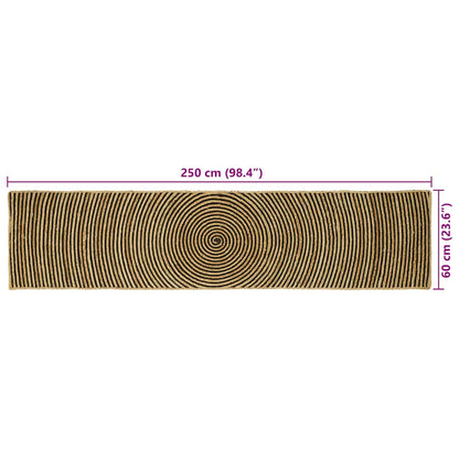 Area Rugs Black 60 x 250 cm Jute