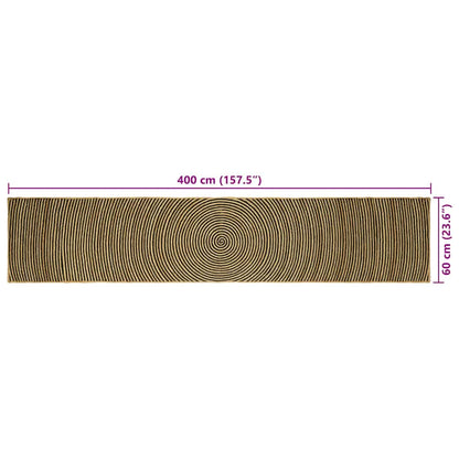 Area Rugs Black 60 x 400 cm Jute
